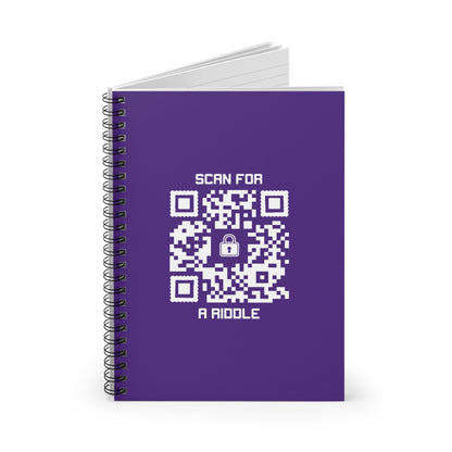 Hidden – Notebook – Purple – Scan for a Riddle
