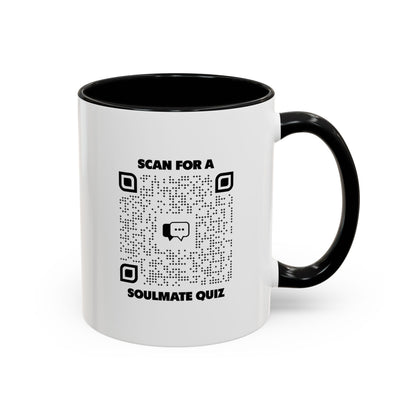 Dating – Mug – Black – Scan for a Soulmate Quiz