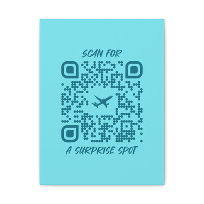 Travel – Canvas – Blue – Scan for a Surprise Spot