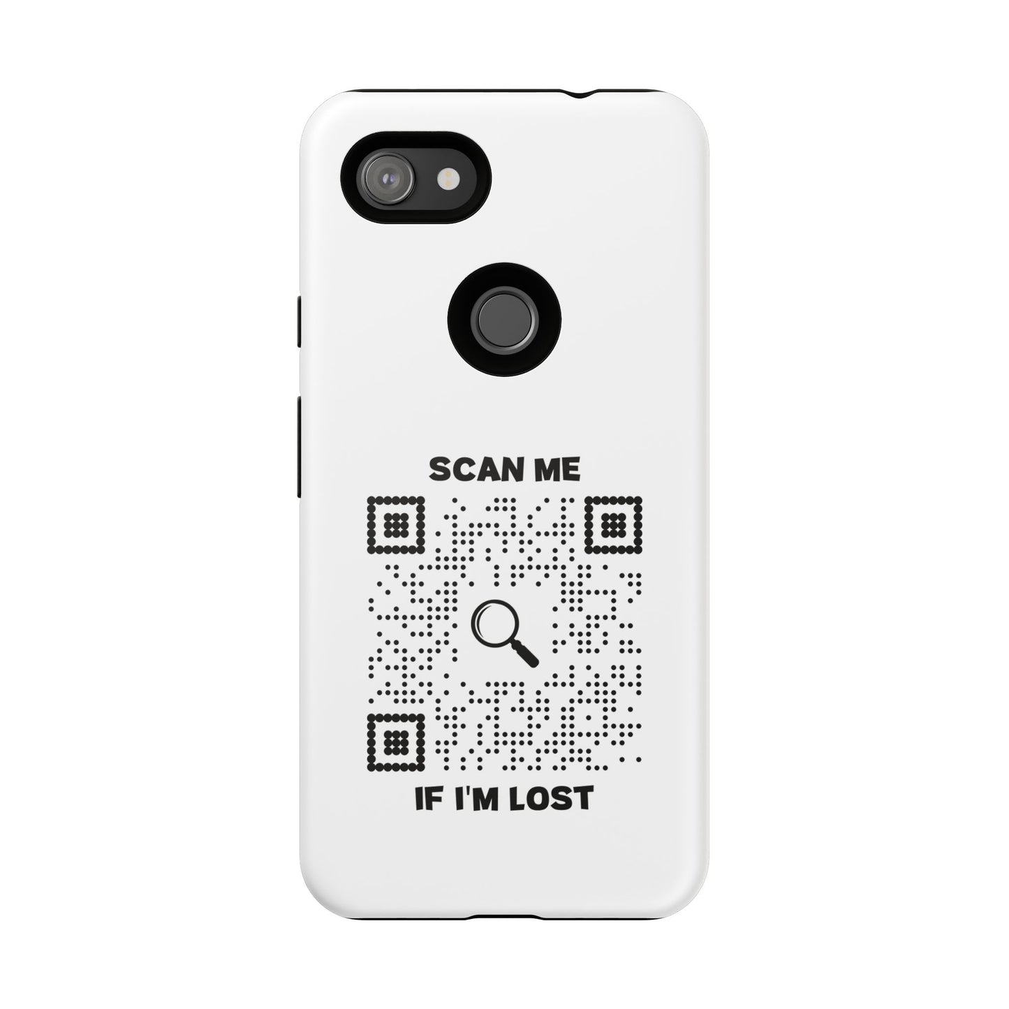 Lost & Found – Phone Case – White – Scan Me If I'm Lost