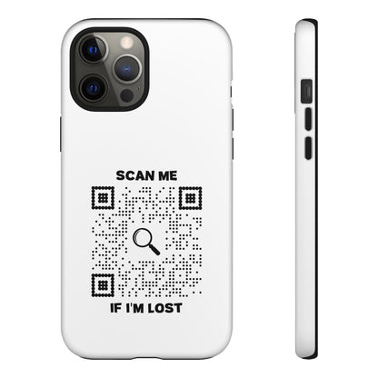 Lost & Found – Phone Case – White – Scan Me If I'm Lost