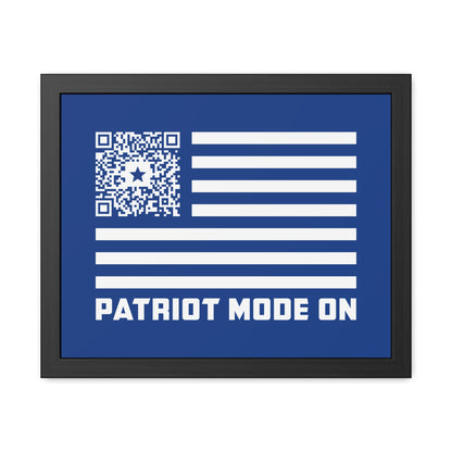 Patriot – Framed Poster – Dark Blue – Patriot Mode On