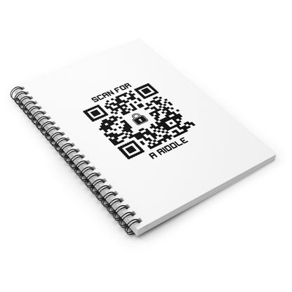 Hidden – Notebook – White – Scan for a Riddle