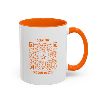 Inspiration – Mug – Orange – Scan for Wisdom Quotes