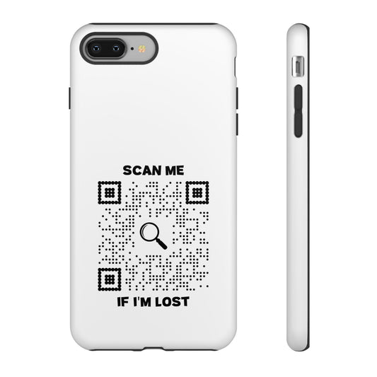 Lost & Found – Phone Case – White – Scan Me If I'm Lost