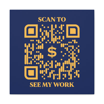 Business & Networking – Canvas – Navy – Scan to See My Work