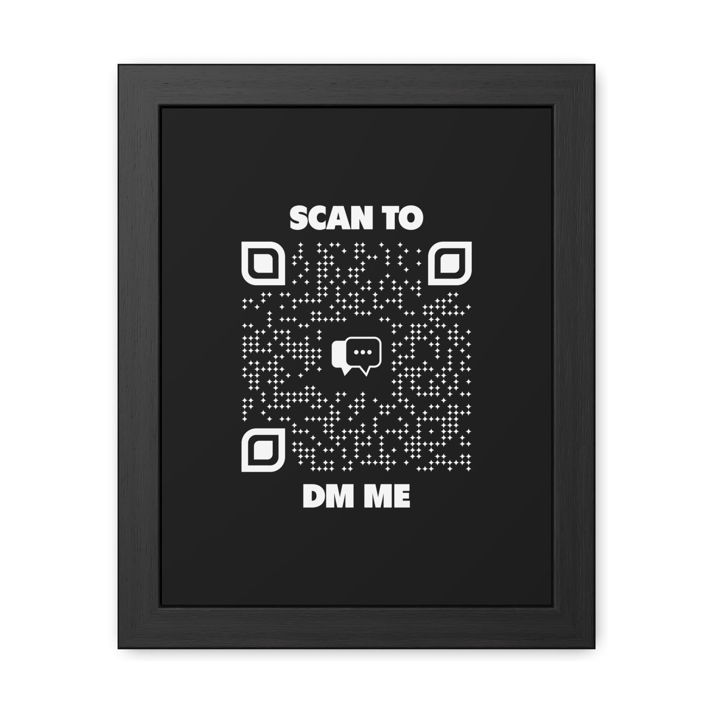 Dating – Framed Poster – Black – Scan to DM Me