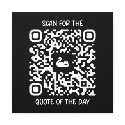 Home & Cozy – Canvas – Black – Scan for the Quote of the Day