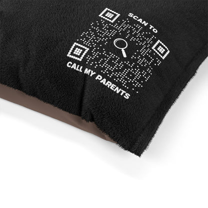 Pet Collection – Bed – Black – Scan to Call My Parents