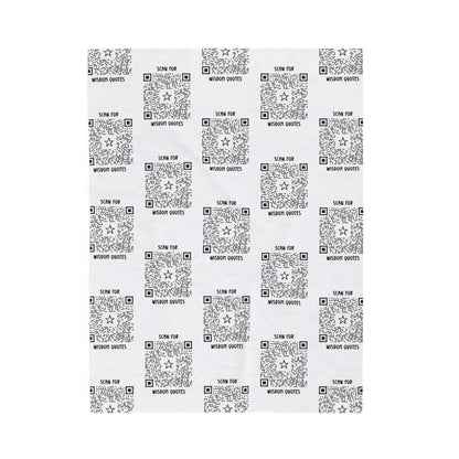 Inspiration – Blanket – White – Scan for Wisdom Quotes