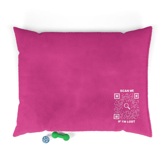 Pet Collection – Pet Bed – Fuchsia – Scan Me If I'm Lost