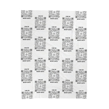 Inspiration – Blanket – White – Scan for Wisdom Quotes