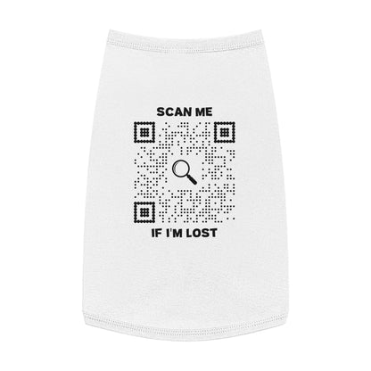Pet Collection – Pet Tank Top – White – Scan Me If I'm Lost