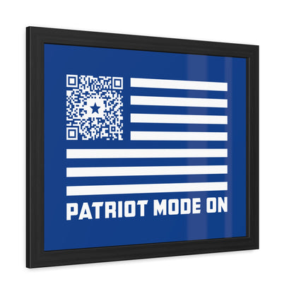 Patriot – Framed Poster – Dark Blue – Patriot Mode On