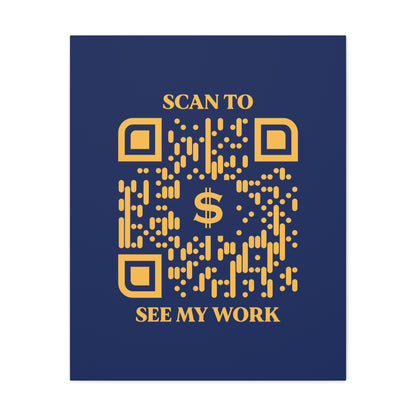 Business & Networking – Canvas – Navy – Scan to See My Work