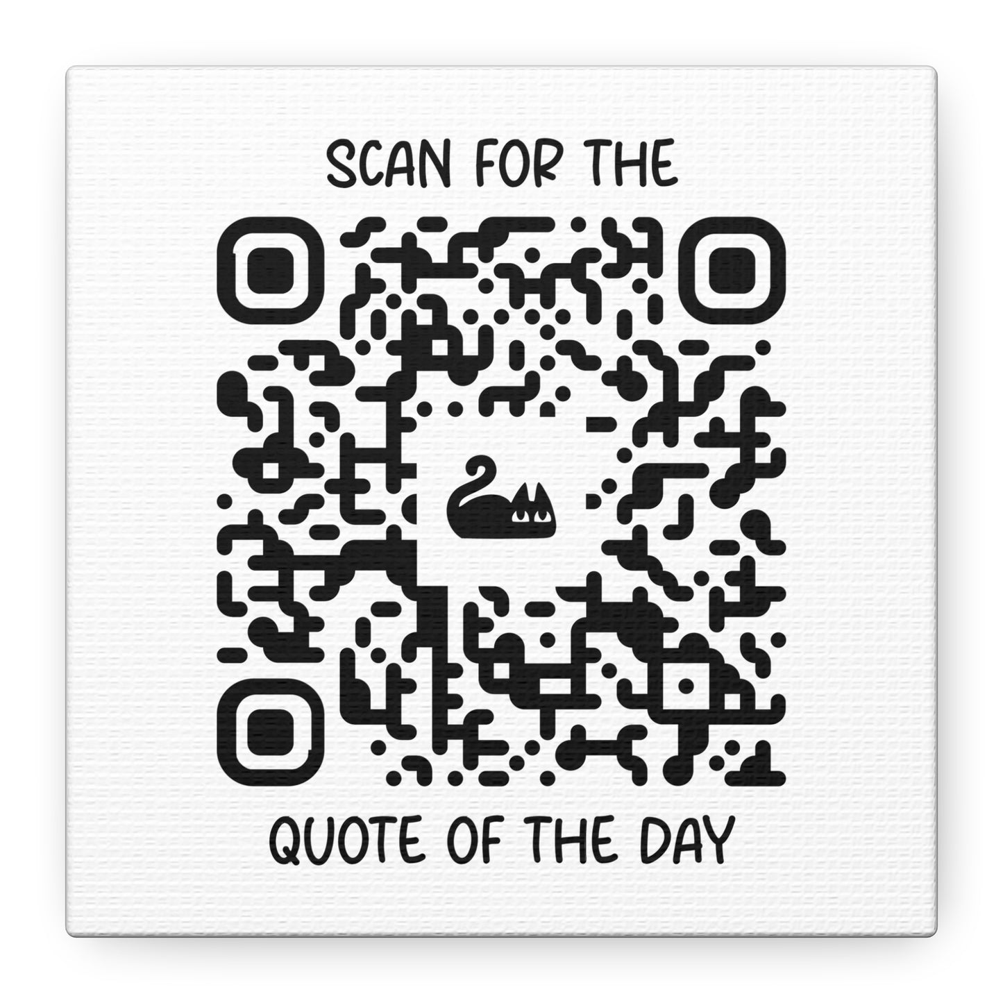 Home & Cozy – Canvas – White – Scan for the Quote of the Day