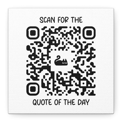 Home & Cozy – Canvas – White – Scan for the Quote of the Day