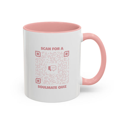 Dating – Mug – Pink – Scan for a Soulmate Quiz