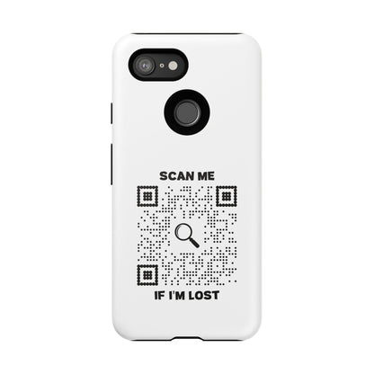 Lost & Found – Phone Case – White – Scan Me If I'm Lost