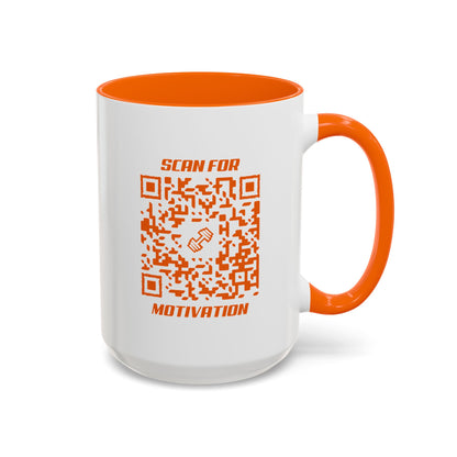 Fitness – Mug – Orange – Scan for Motivation