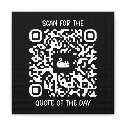 Home & Cozy – Canvas – Black – Scan for the Quote of the Day