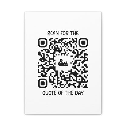 Home & Cozy – Canvas – White – Scan for the Quote of the Day