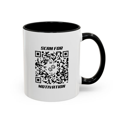 Fitness – Mug – Black – Scan for Motivation