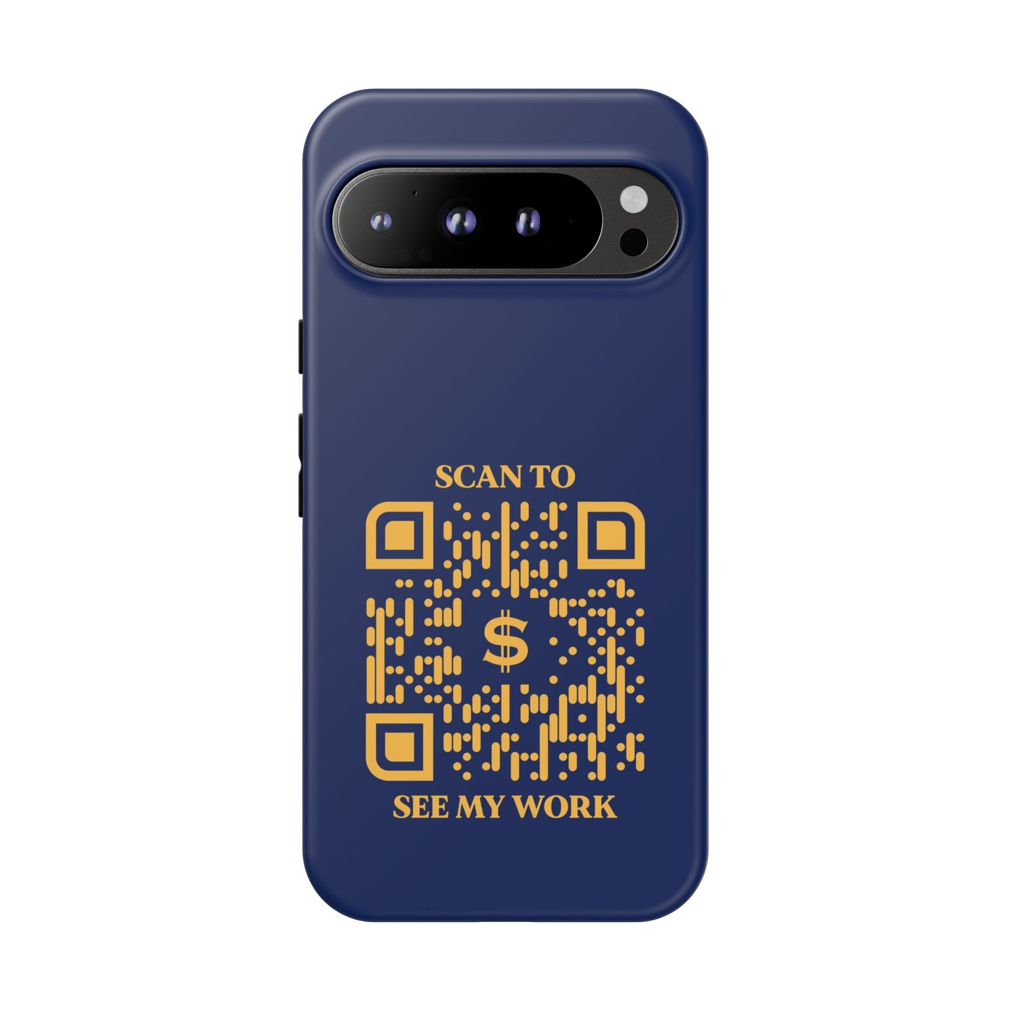 Business & Networking – Tough Case – Navy – Scan to See My Work