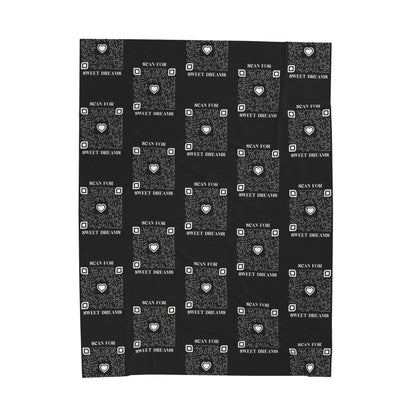Love – Blanket – Black – Scan for Sweet Dreams