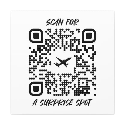 Travel – Canvas – White – Scan for a Surprise Spot
