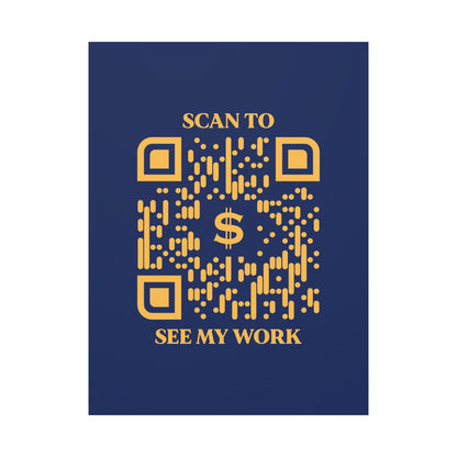 Business & Networking – Canvas – Navy – Scan to See My Work