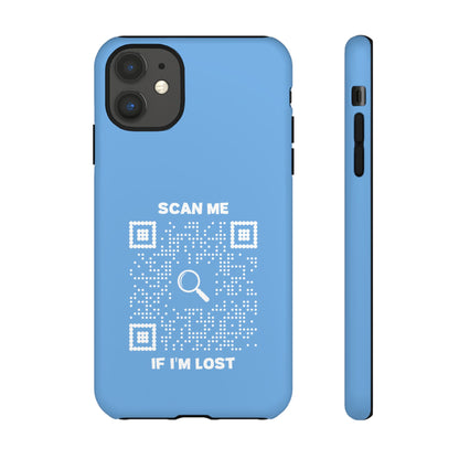 Lost & Found – Phone Case – Blue – Scan Me If I'm Lost