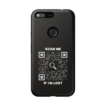 Lost & Found – Phone Case – Black – Scan Me If I'm Lost