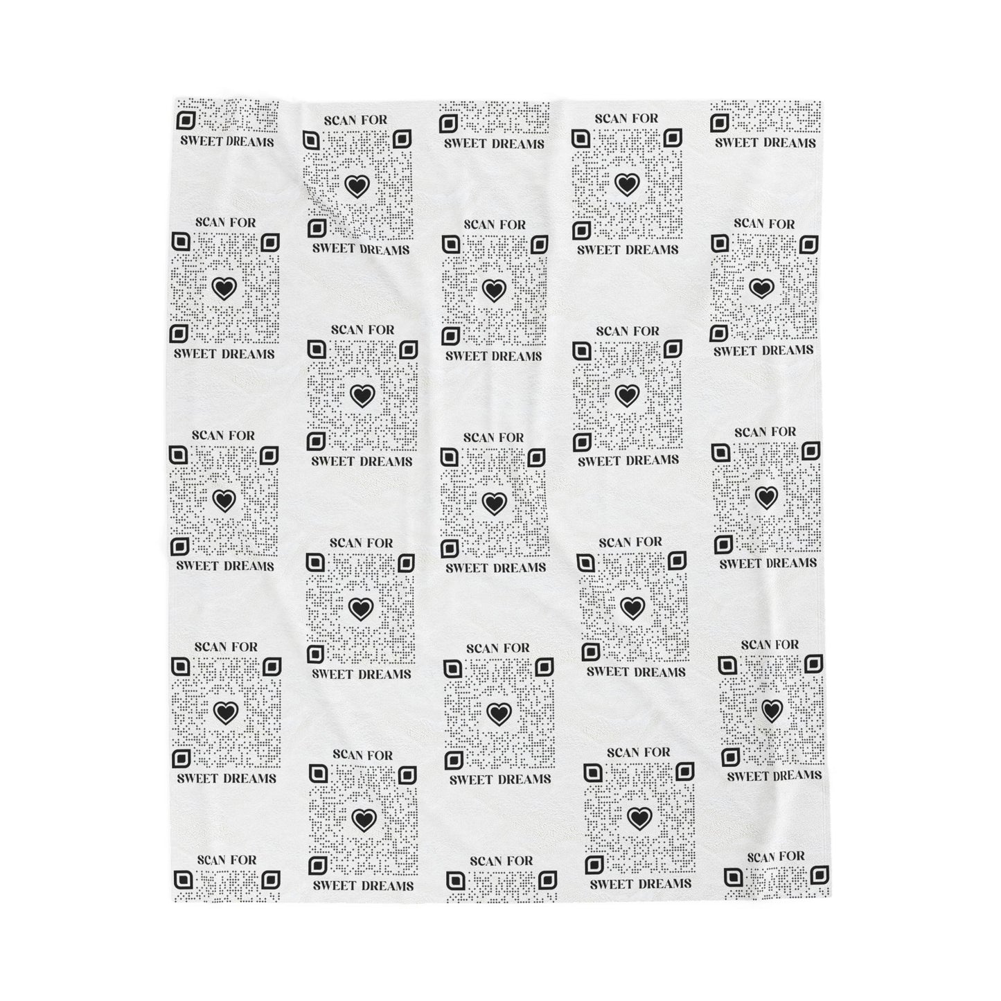 Love – Blanket – White – Scan for Sweet Dreams