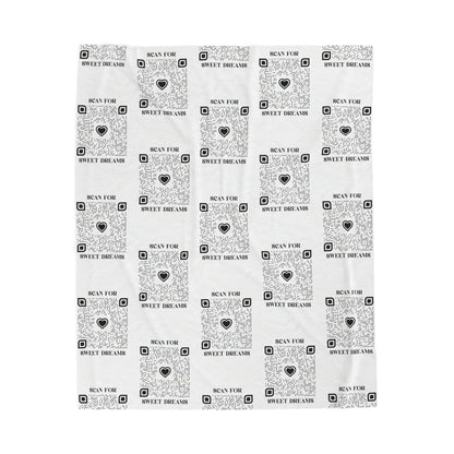 Love – Blanket – White – Scan for Sweet Dreams