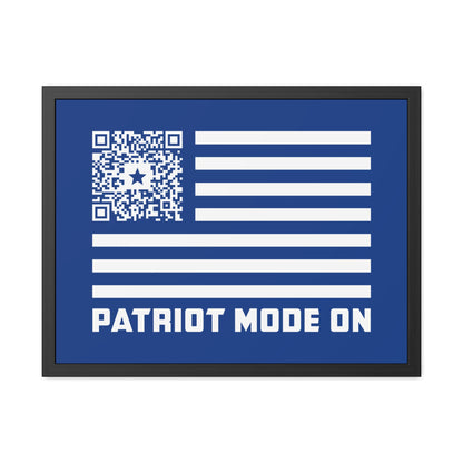 Patriot – Framed Poster – Dark Blue – Patriot Mode On