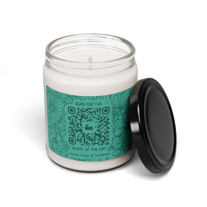 Home & Cozy – Candle – Scan for the Quote of the Day