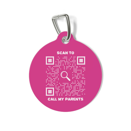 Pet Collection – Pet Tag – Fuchsia – Scan To Call My Parents