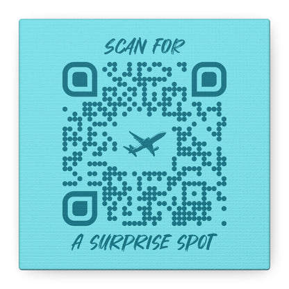 Travel – Canvas – Blue – Scan for a Surprise Spot
