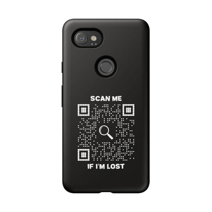 Lost & Found – Phone Case – Black – Scan Me If I'm Lost
