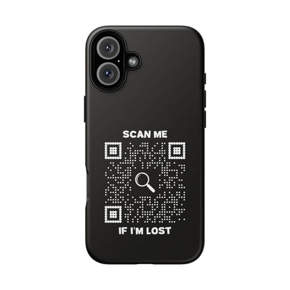 Lost & Found – Phone Case – Black – Scan Me If I'm Lost