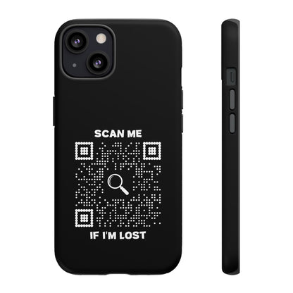Lost & Found – Phone Case – Black – Scan Me If I'm Lost