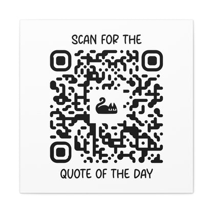 Home & Cozy – Canvas – White – Scan for the Quote of the Day