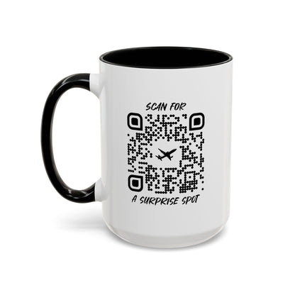 Travel – Mug – Black – Scan for a Surprise Spot