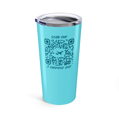 Travel – Tumbler – Blue – Scan for a Surprise Spot