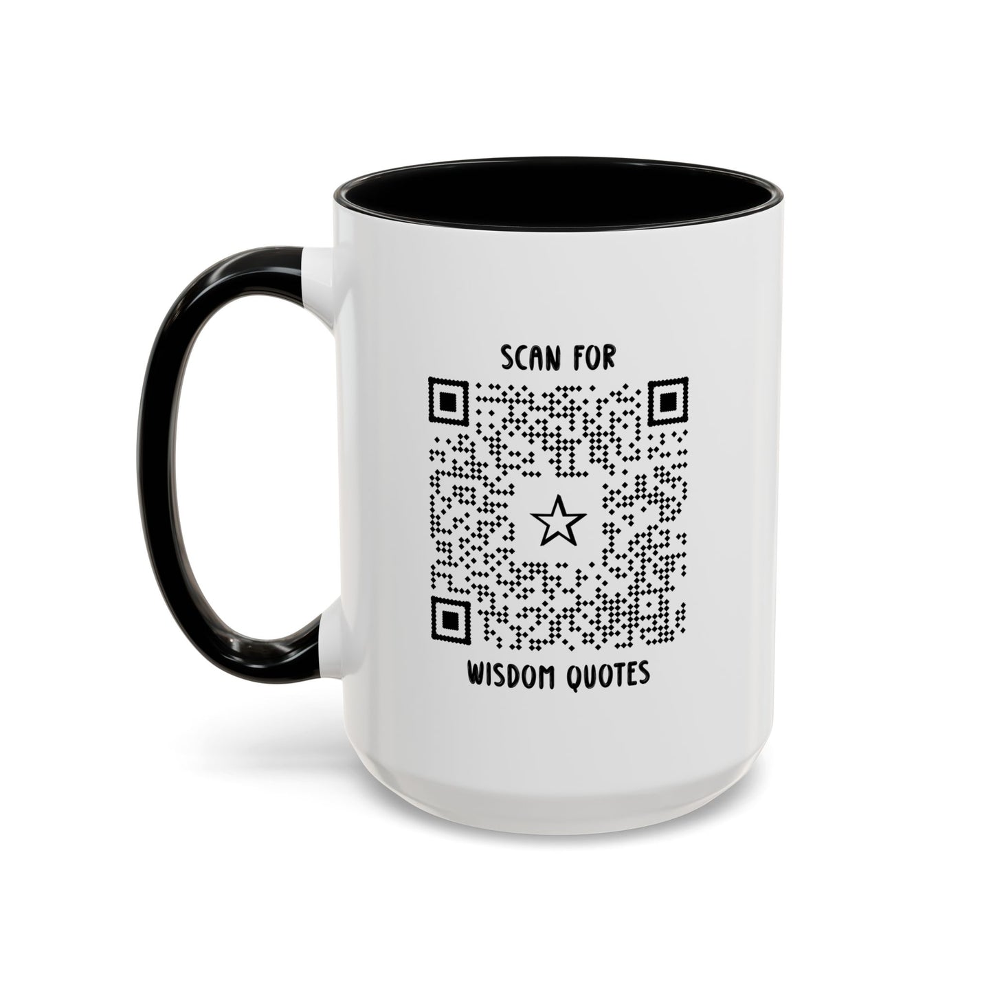 Inspiration – Mug – Black – Scan for Wisdom Quotes