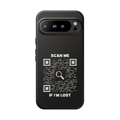 Lost & Found – Phone Case – Black – Scan Me If I'm Lost