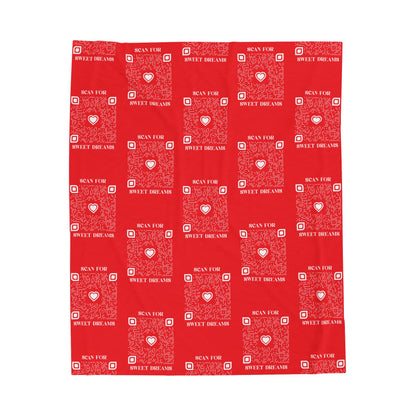 Love – Blanket – Red – Scan for Sweet Dreams