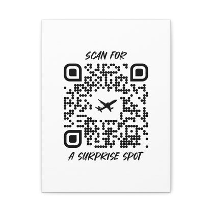 Travel – Canvas – White – Scan for a Surprise Spot