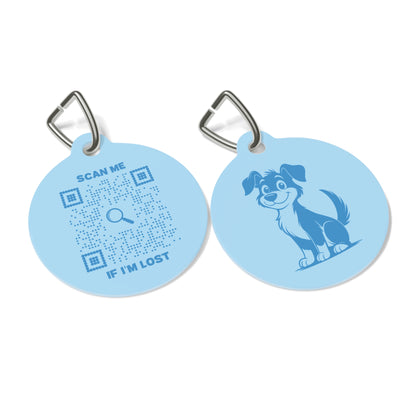 Lost & Found – Dog Tag – Blue – Scan Me If I'm Lost